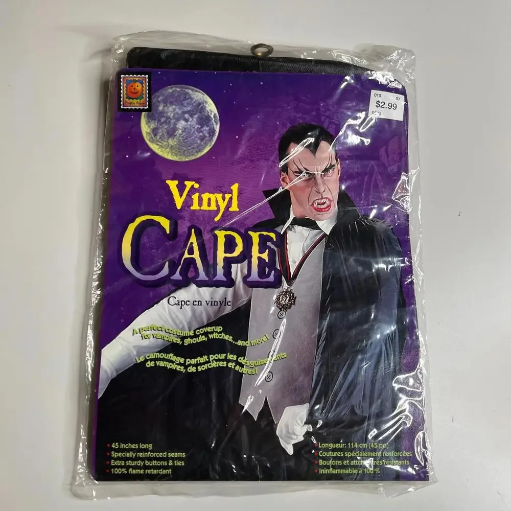 1990s Bill Clinton Mask Illusive Concepts + 90s‎ Halloween Vinyl Cape Gloves Lot